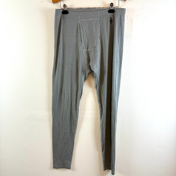 Smartwool Mens Merino Wool Base Layer Pants Bottoms Ski Snow Gray Size M/L - Picture 1 of 16